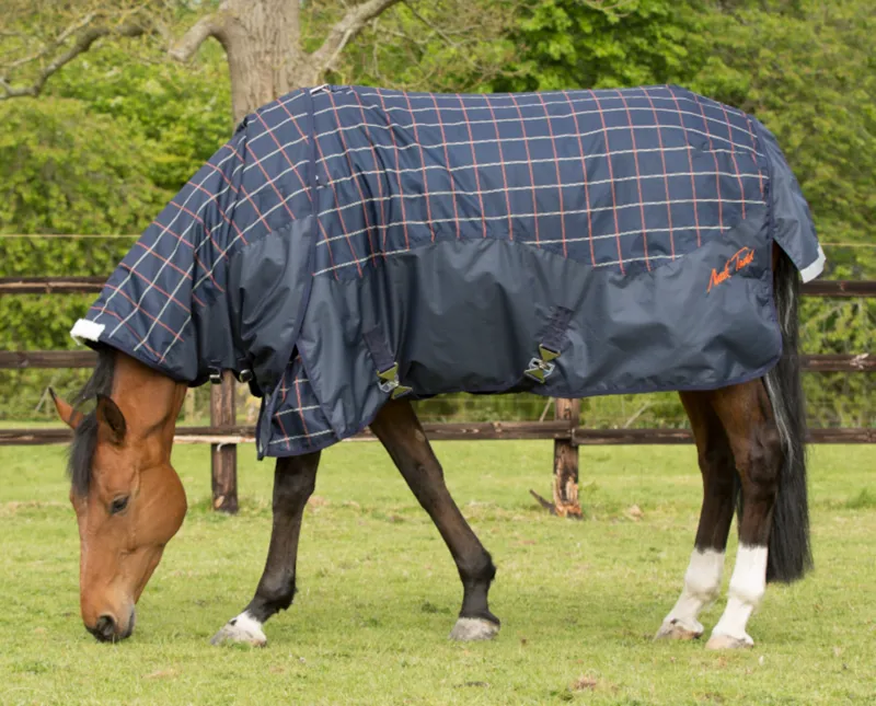 Mark Todd Medium Weight Turnout Rug Navy/Orange